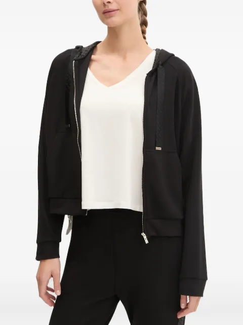 BOSS logo-detail zip-up hoodie