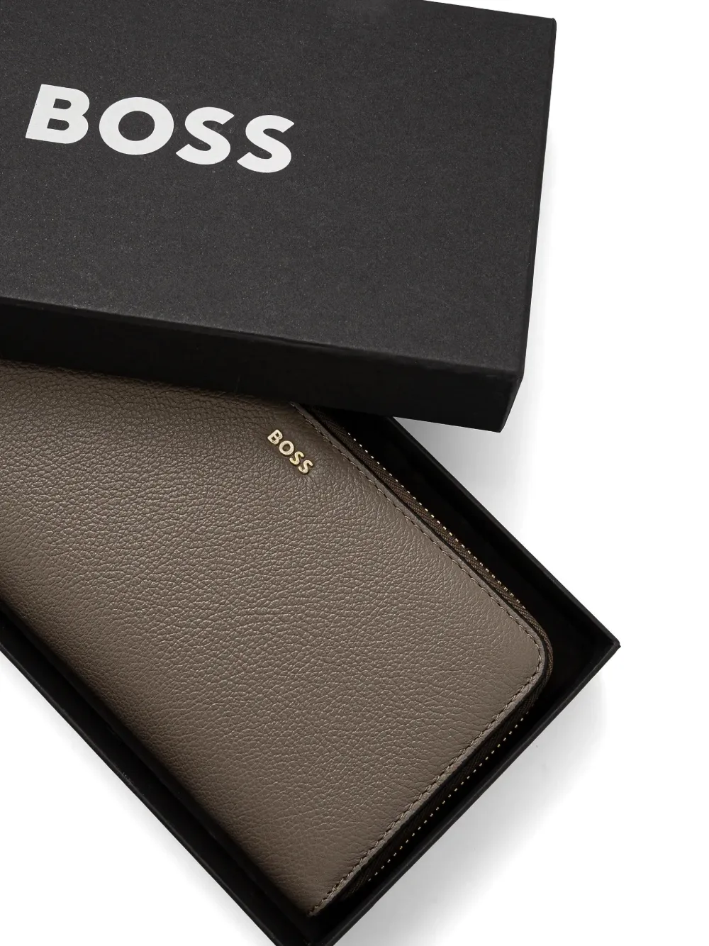 BOSS Portemonnee met logo Bruin