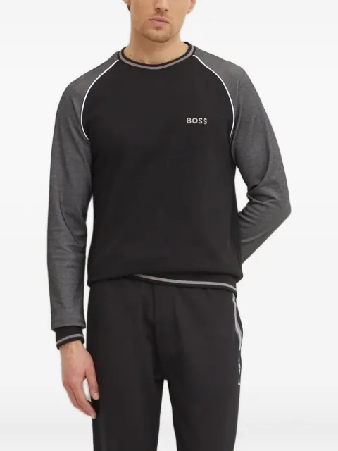 BOSS contrast-panel crew-neck sweatshirt