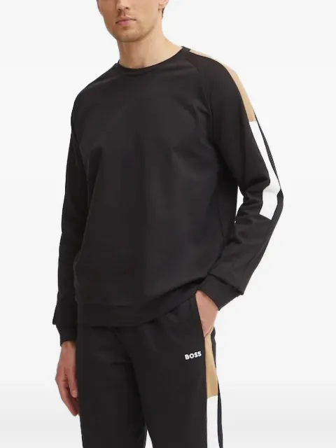 BOSS side-stripe raglan-sleeve sweatshirt