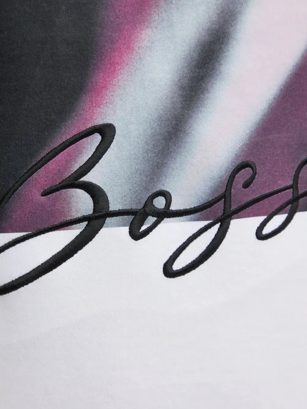BOSS T-shirt met abstracte print Wit