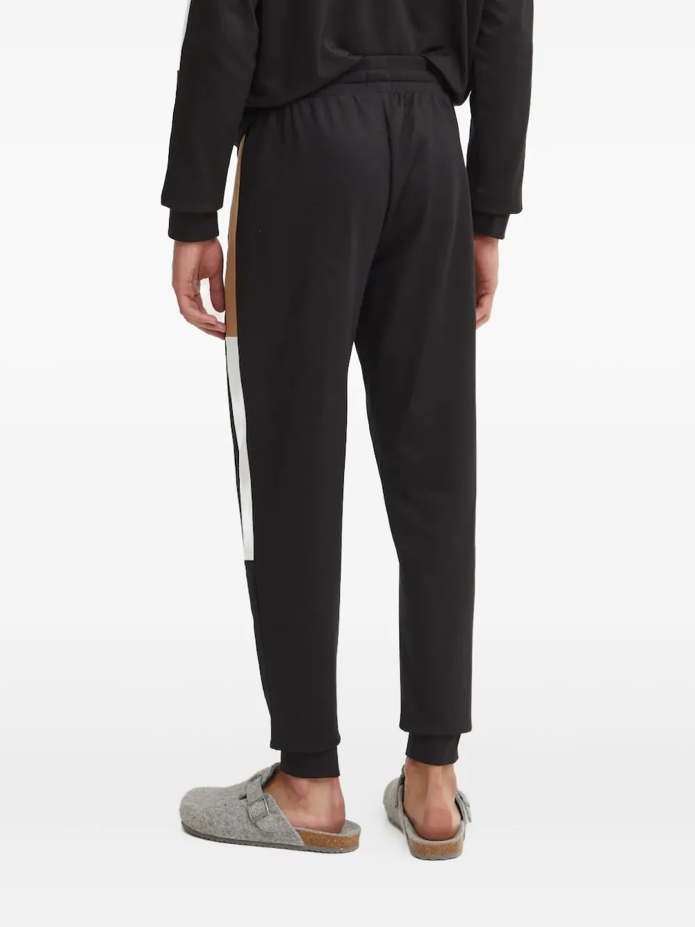 Hugo Boss Logo-embroidered Track Pants In Black