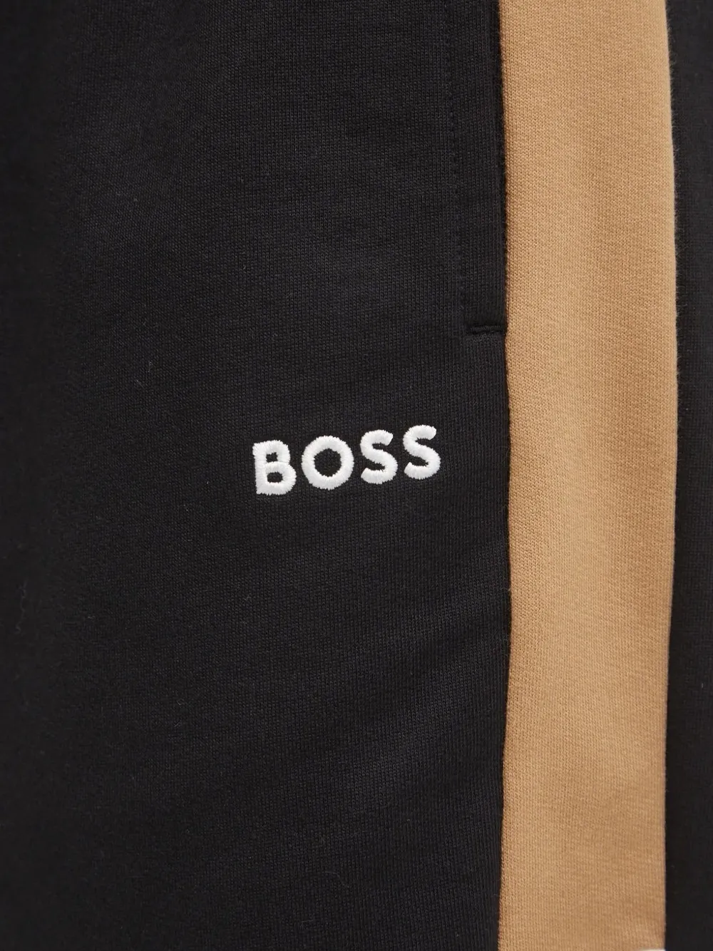 Hugo Boss Logo-embroidered Track Pants In Black