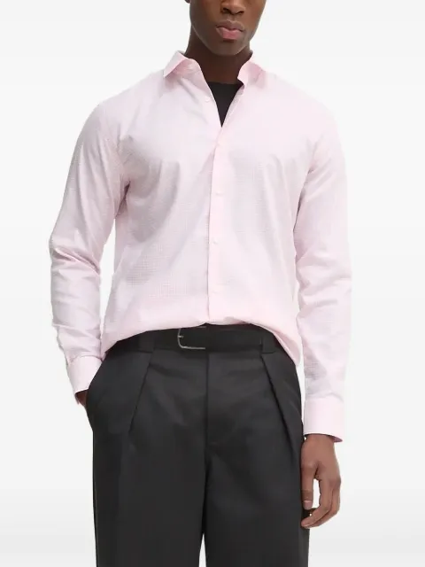 BOSS gingham-check shirt
