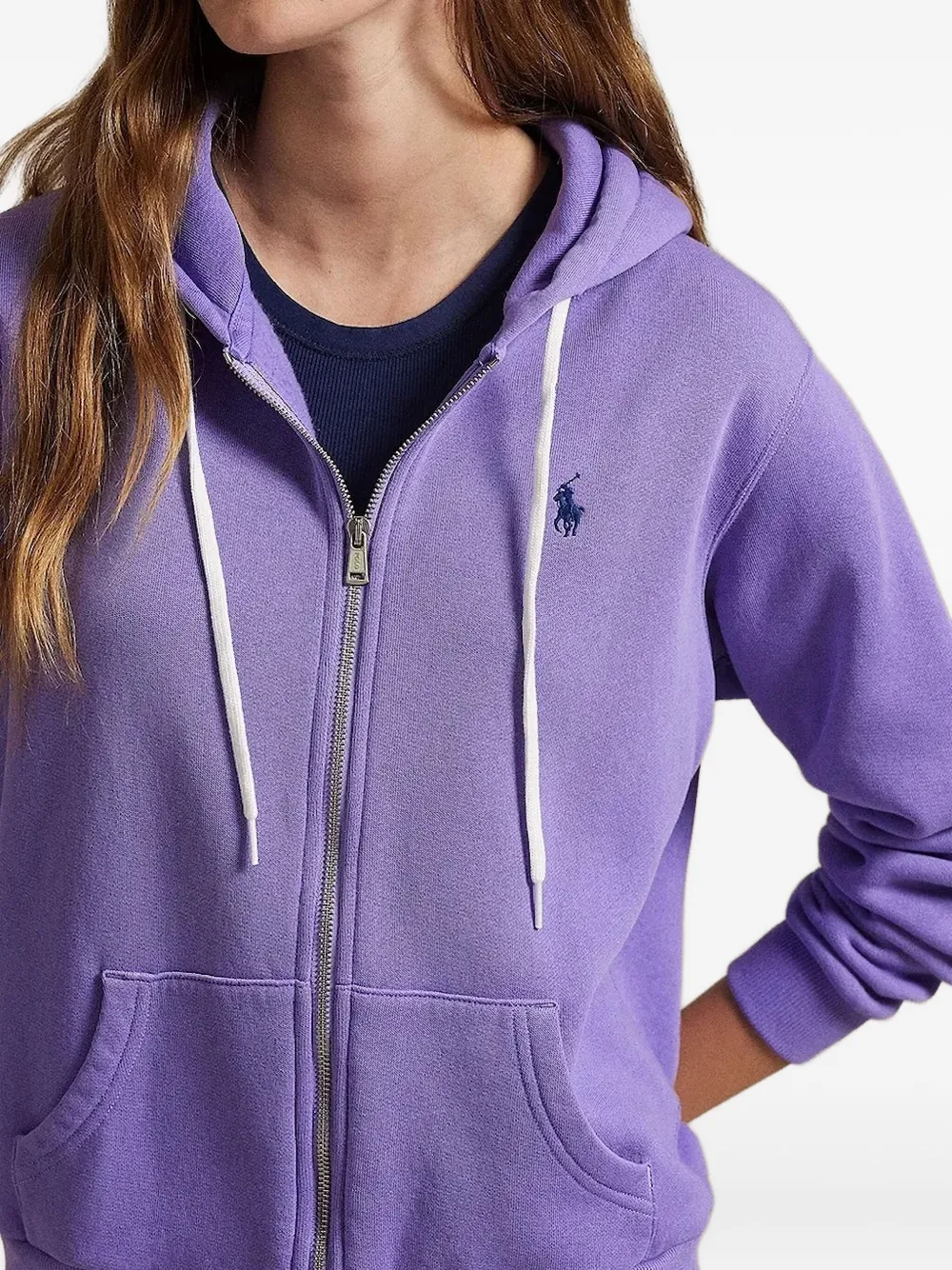 Polo Ralph Lauren Zip-up Hoodie In Purple