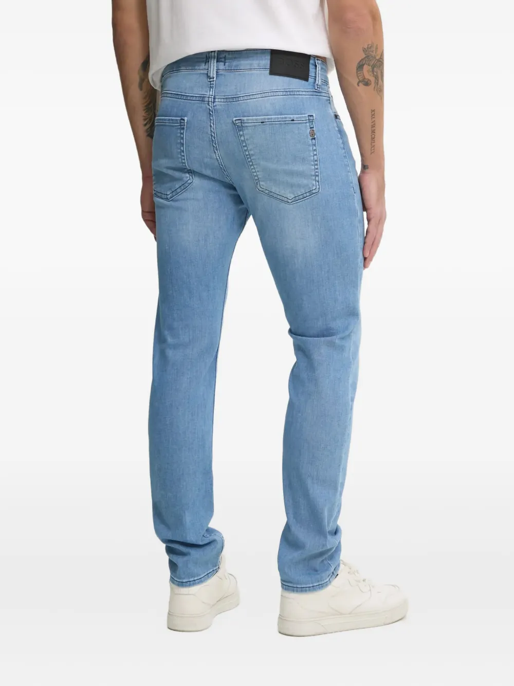 BOSS Jeans met logopatch - Blauw