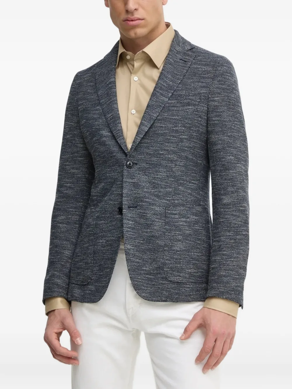 BOSS Blazer met afneembare capuchon Blauw
