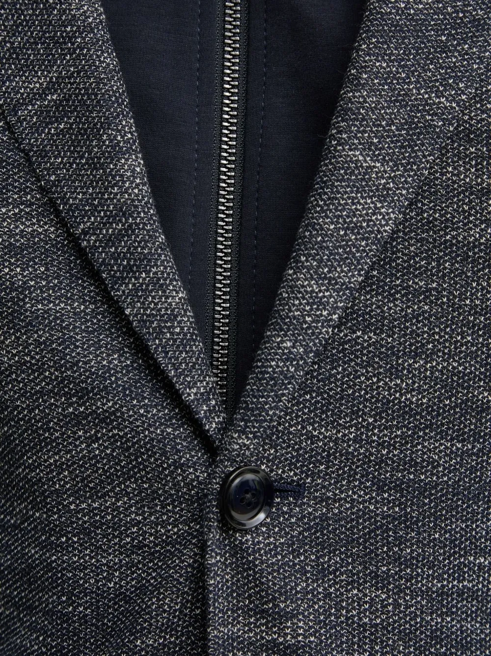 BOSS Blazer met afneembare capuchon Blauw