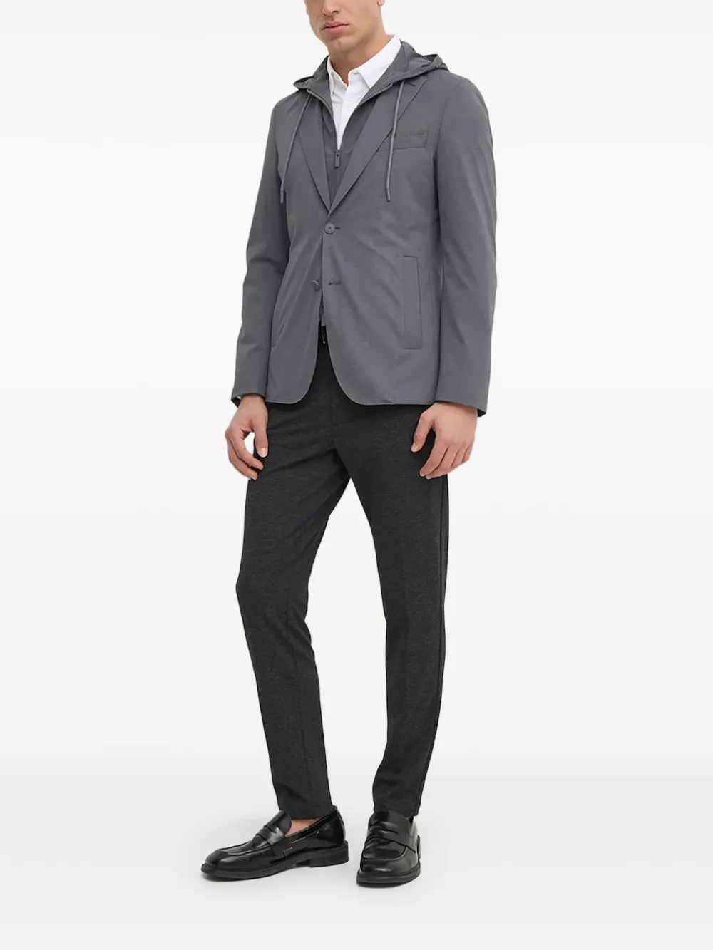 BOSS hooded buttoned blazer | Grey | Image 1