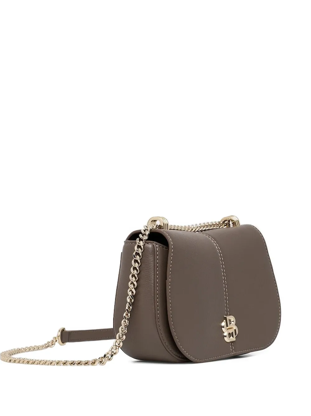 Hugo Boss Chain-strap Flap Satchel Bag In Brown