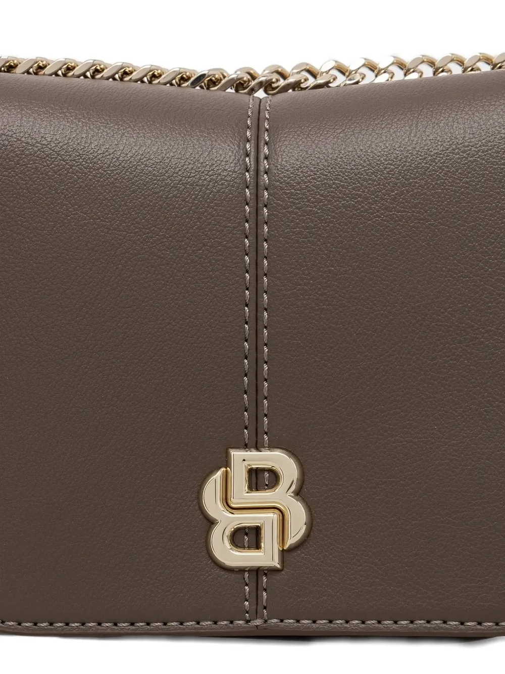 Hugo Boss Chain-strap Flap Satchel Bag In Brown