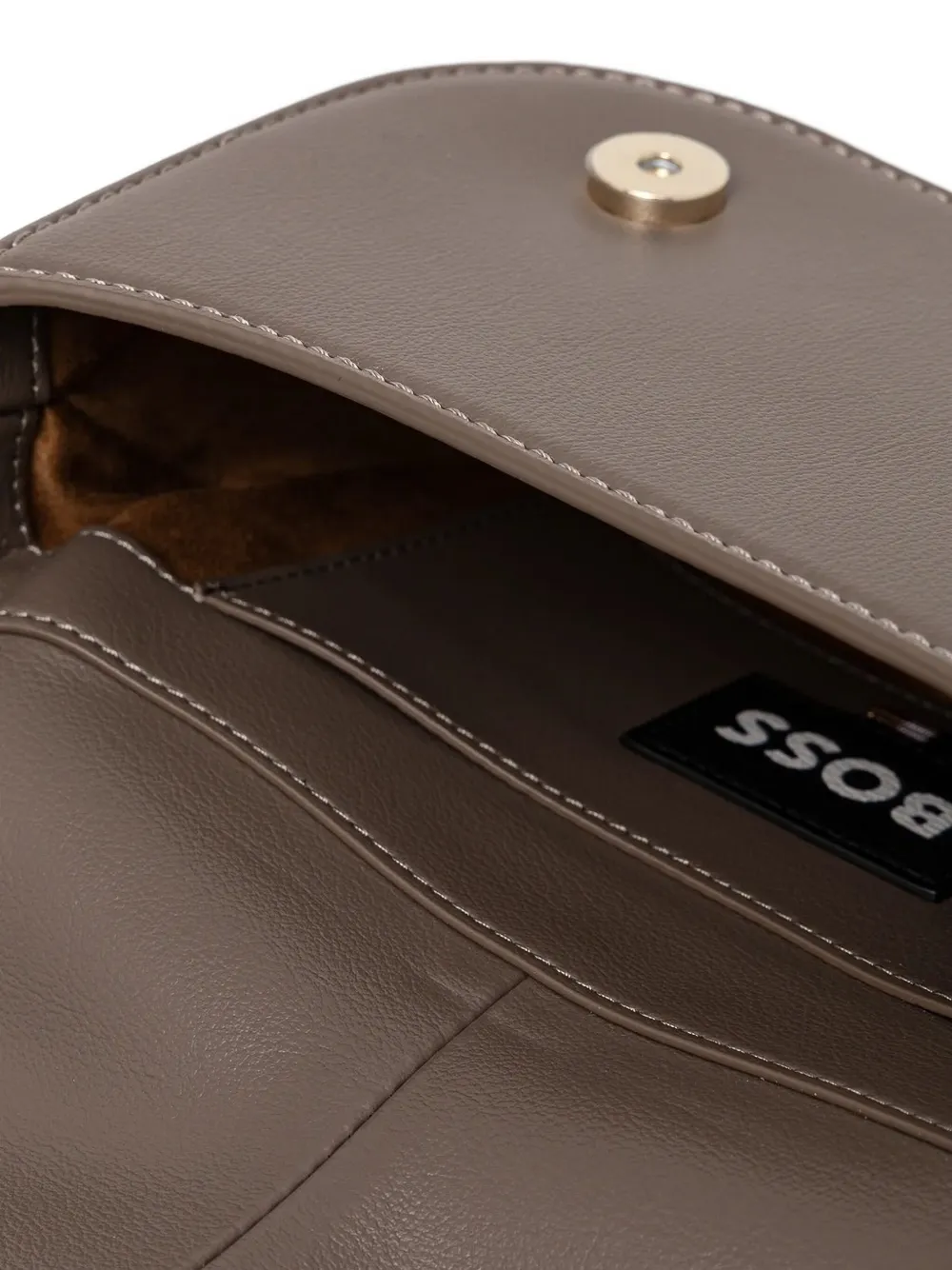 Hugo Boss Chain-strap Flap Satchel Bag In Brown