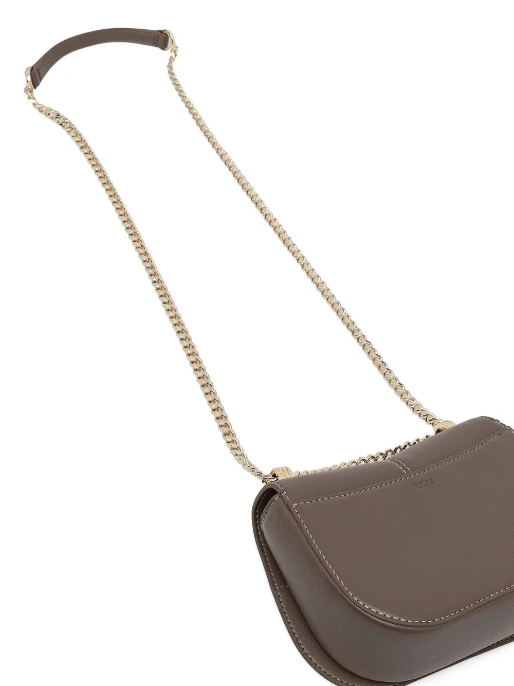 Hugo Boss Chain-strap Flap Satchel Bag In Brown