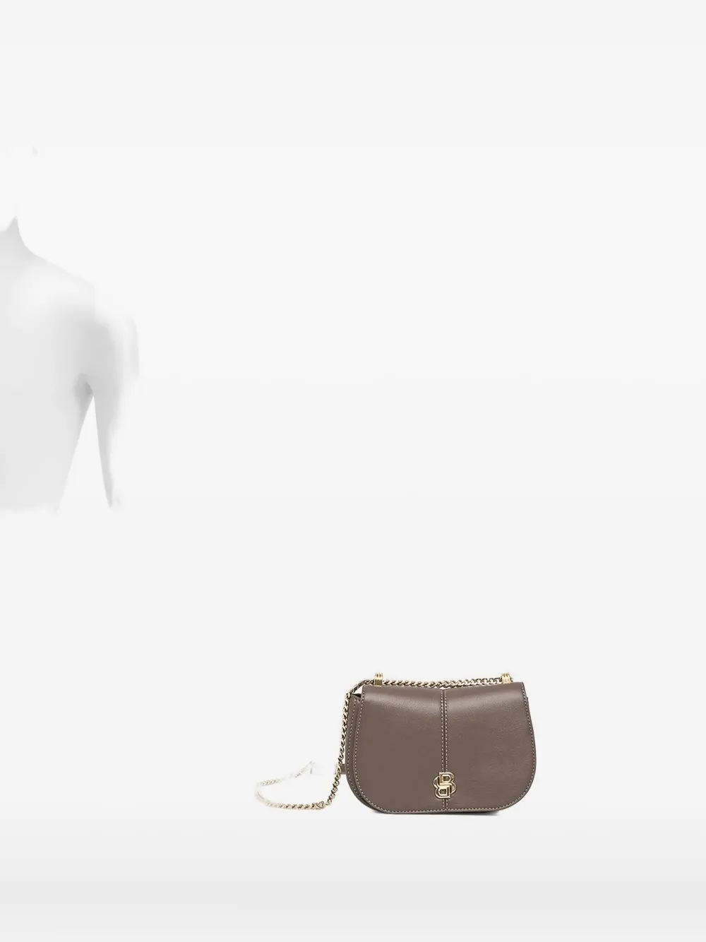 Hugo Boss Chain-strap Flap Satchel Bag In Brown