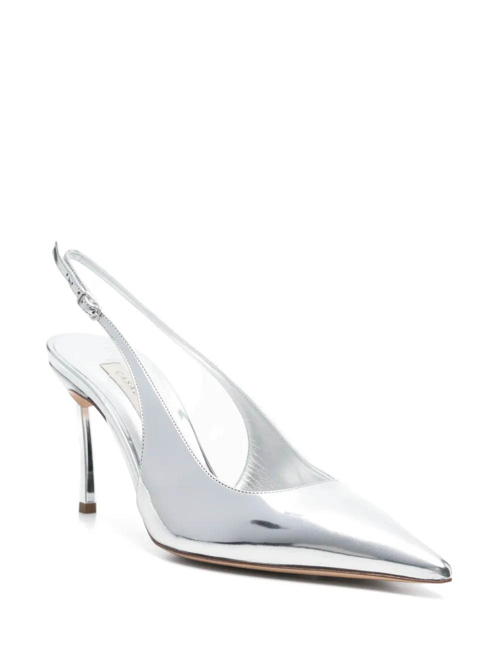 Casadei 90mm metallic pumps Silver