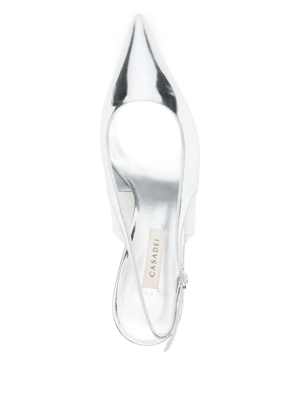 Casadei 90mm metallic pumps Silver