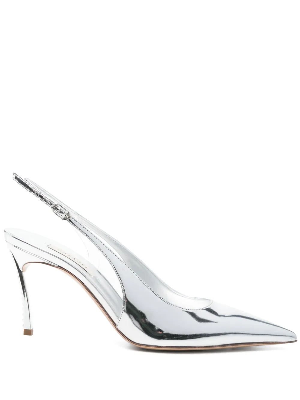 Casadei 90mm metallic pumps Silver