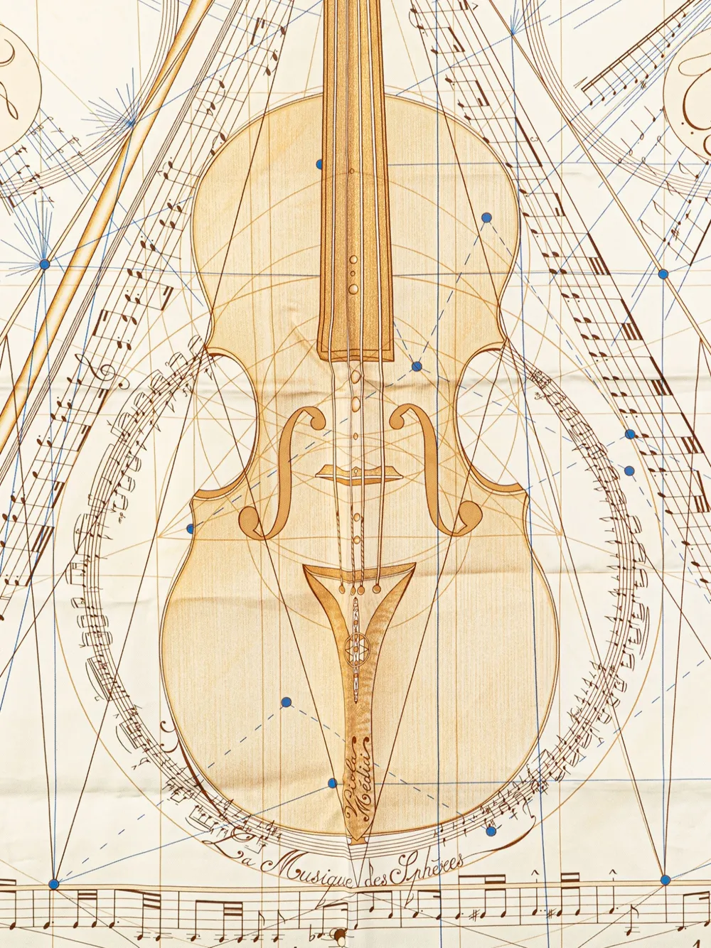 Hermès Pre-Owned 1900s La Musique des Spheres zijden sjaal - Wit