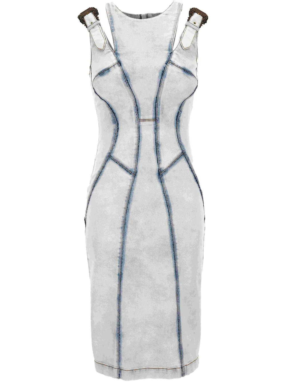Versace Jeans Couture Jurk met gesp Blauw