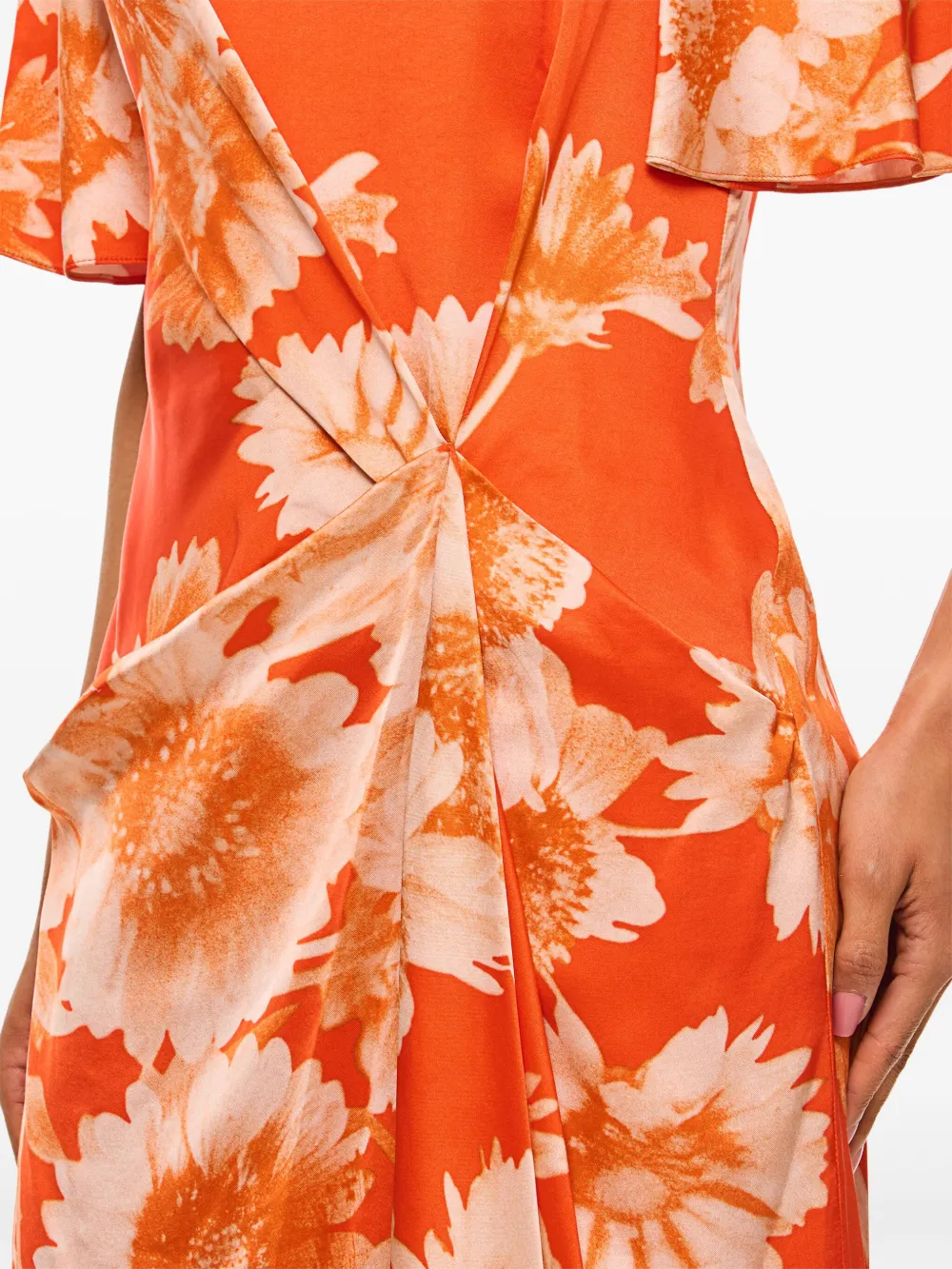 ERDEM PINCHED-DETAILING DRESS 