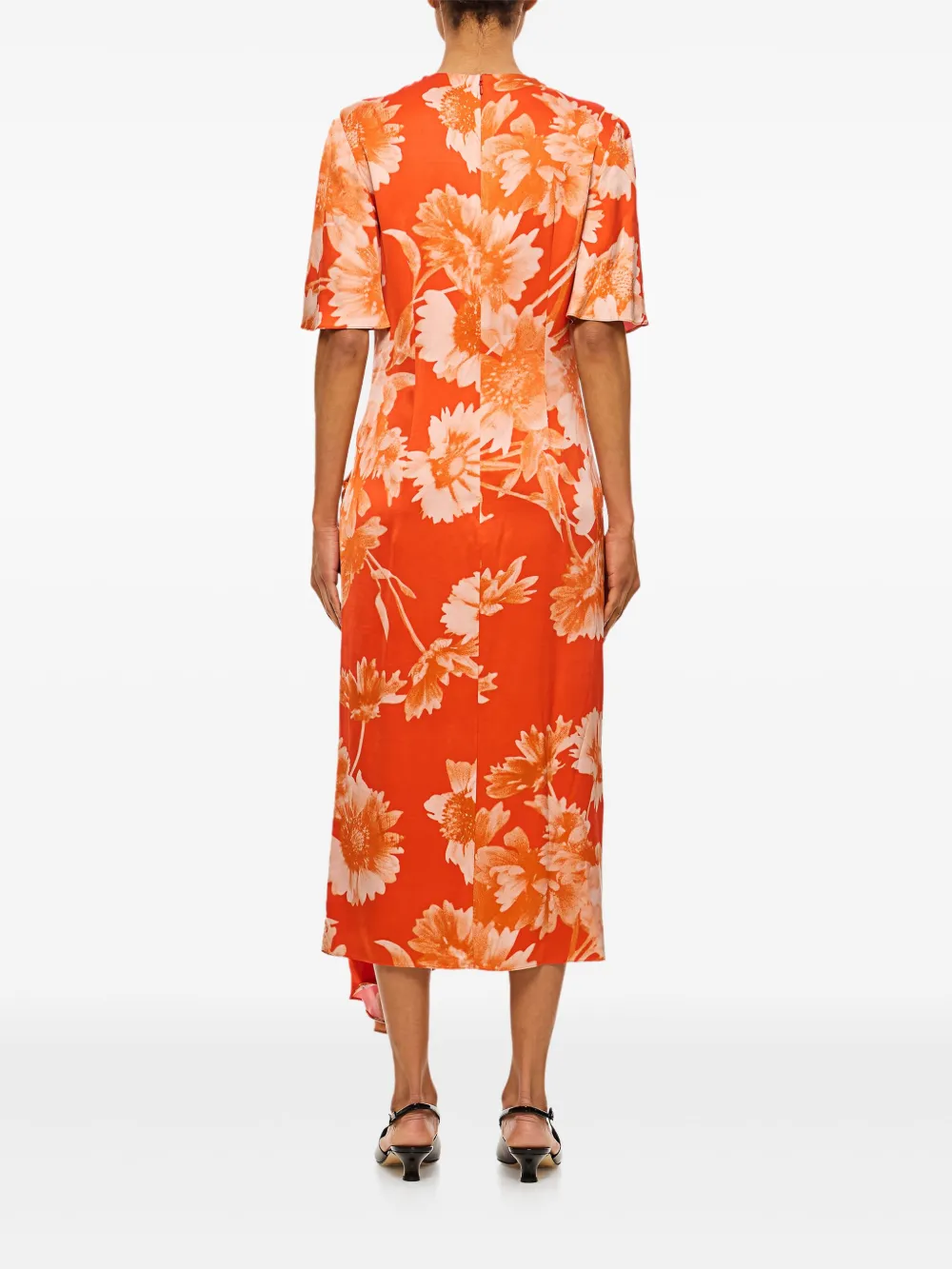 ERDEM PINCHED-DETAILING DRESS 