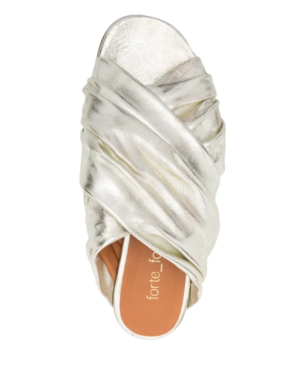 Forte Forte Flat Sandals | Silver | FARFETCH