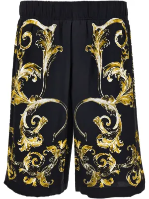 Versace Jeans Couture baroque-print Shorts | Black | FARFETCH