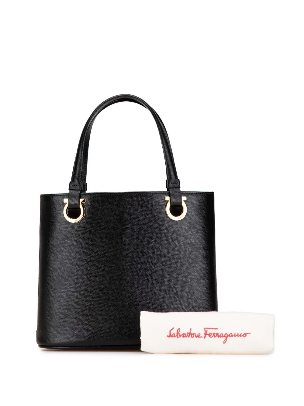 Ferragamo Pre-Owned 2000-2024 Gancini leren handtas - Zwart