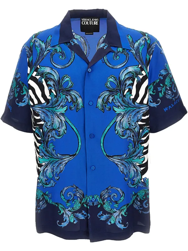 Versace Jeans Couture プリント シャツ | ブルー | FARFETCH JP