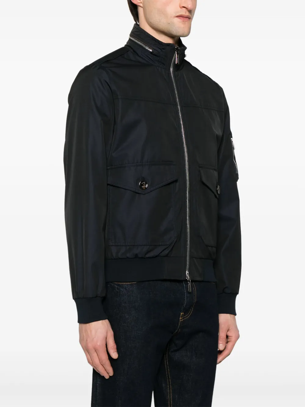 Moorer Twill bomberjack Blauw