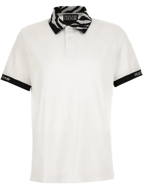 Versace Jeans Couture printed-collar polo shirt