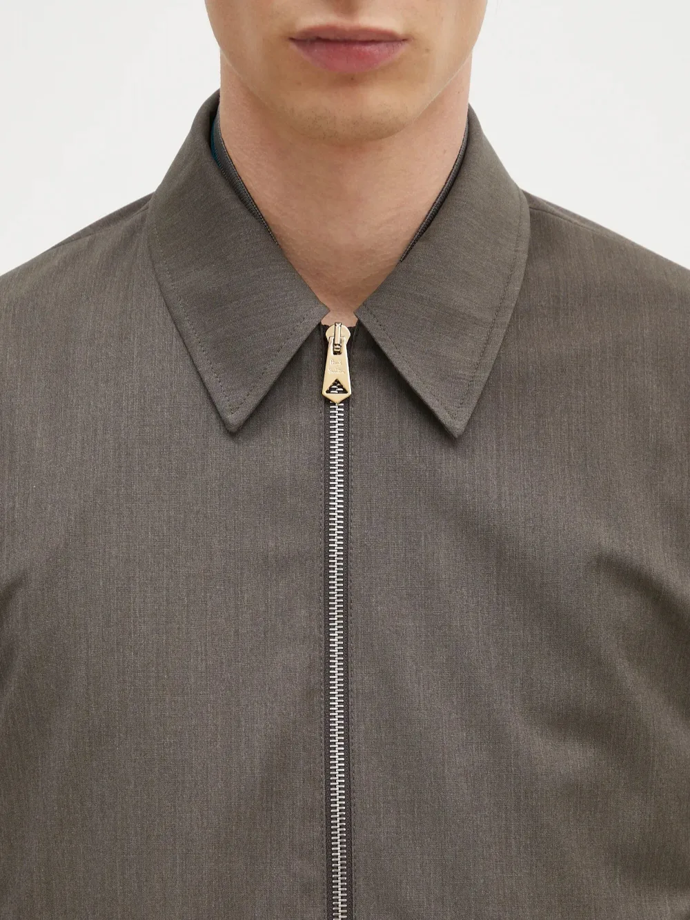 Paul Smith Shirtjack met rits en zak Grijs