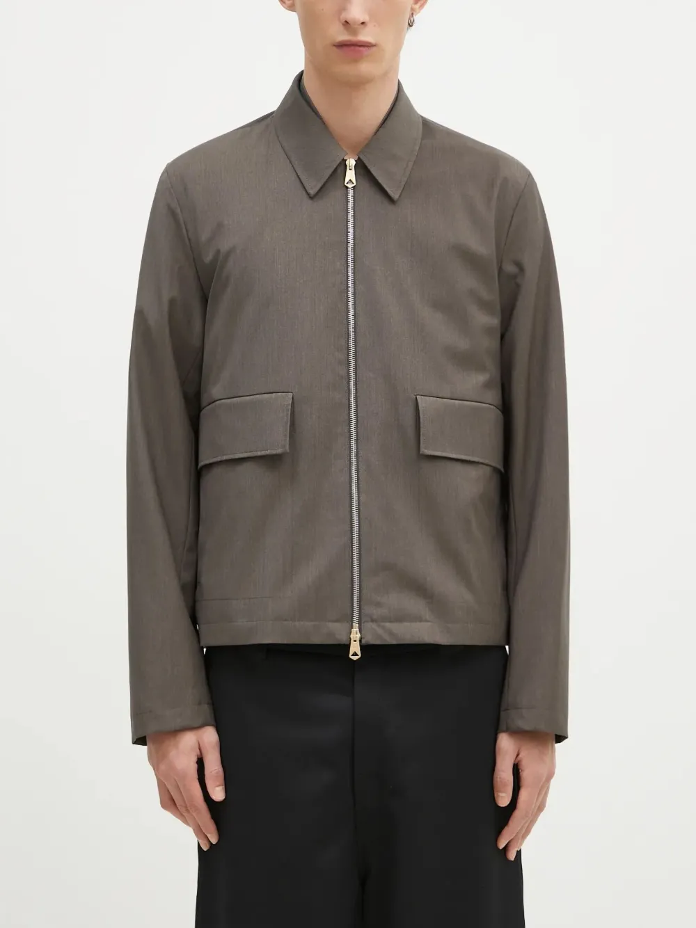 Paul Smith Shirtjack met rits en zak Grijs