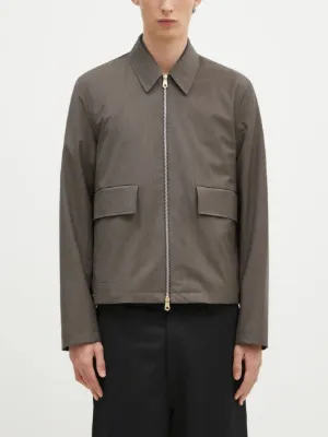 Ferragamo ジップアップ ボンバージャケット | ブラウン | FARFETCH JP