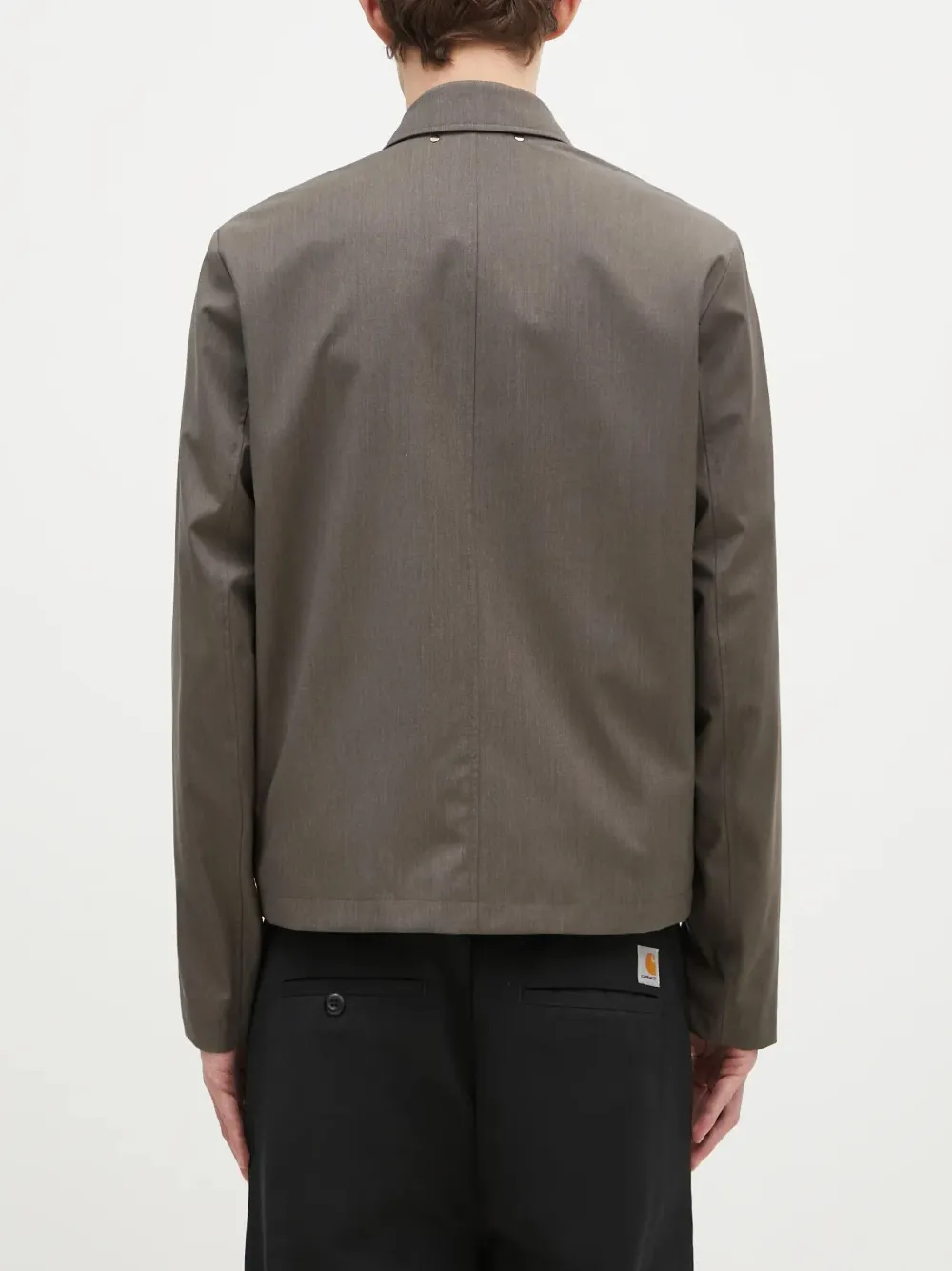 Paul Smith Shirtjack met rits en zak Grijs