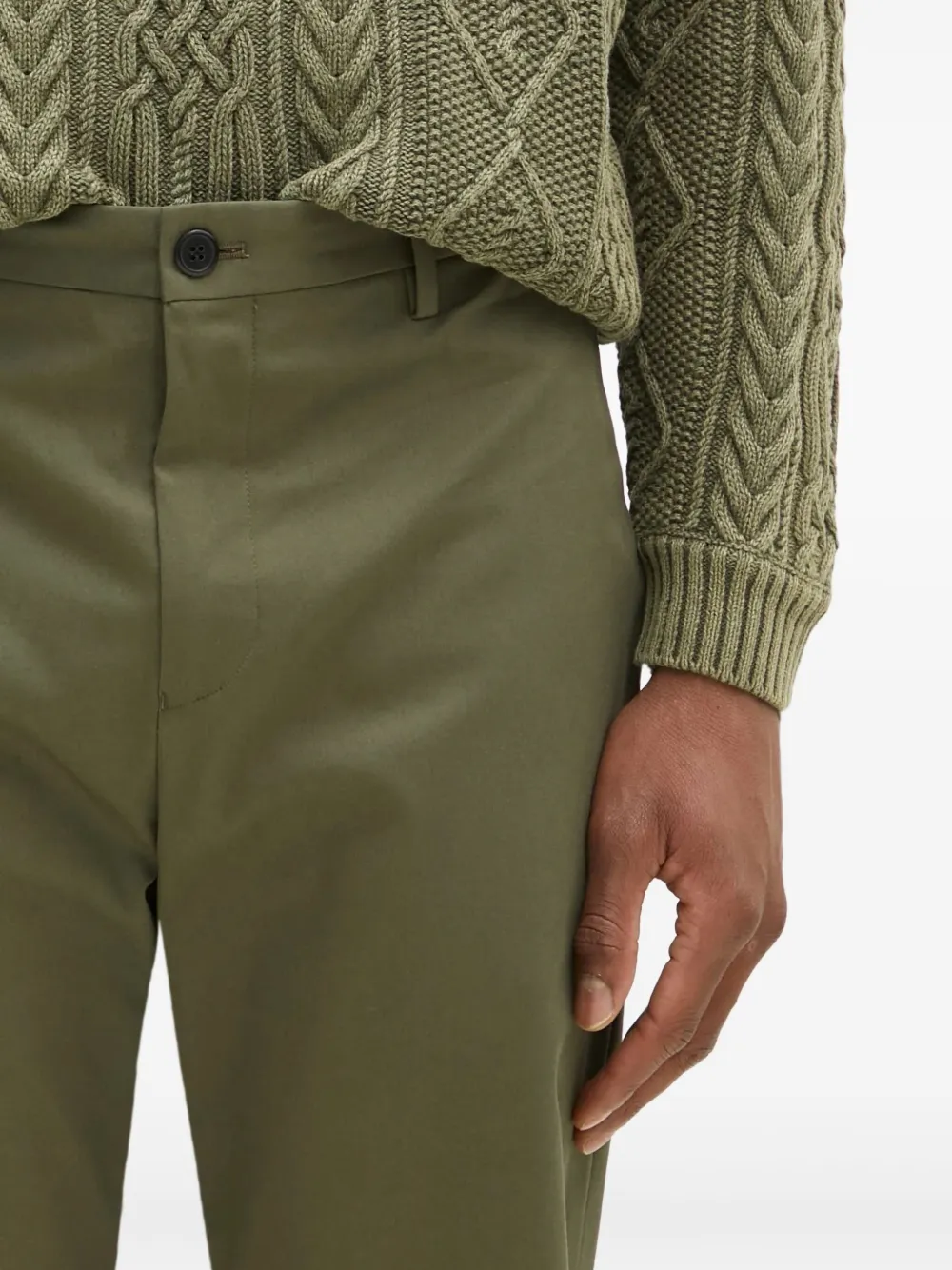 Paul Smith Chino met platte voorkant Groen