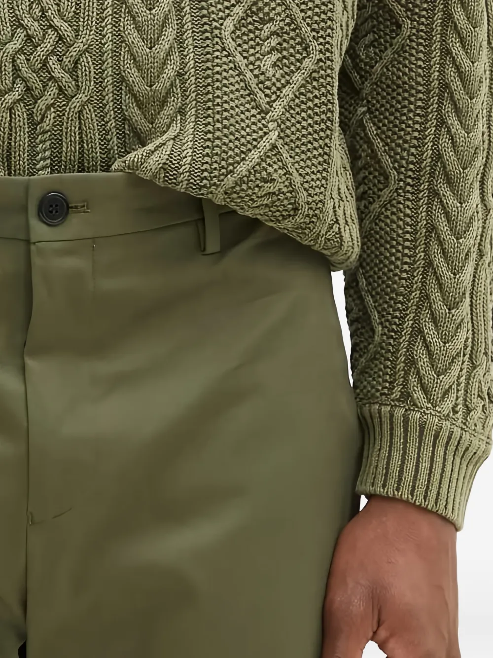 Paul Smith Chino met platte voorkant Groen