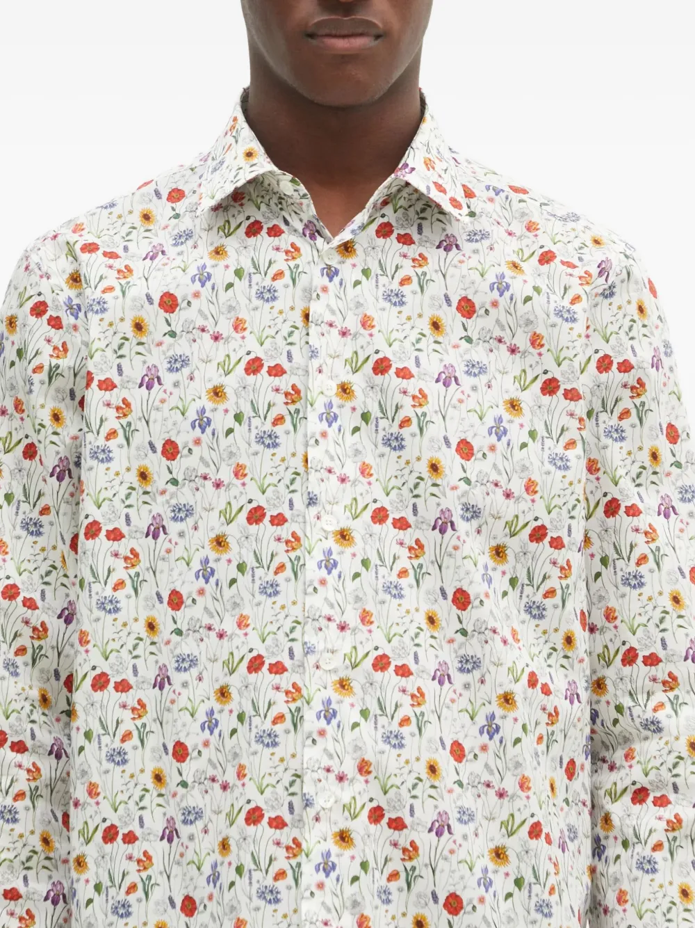 Paul Smith floral print shirt Wit