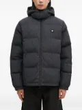 Wood Wood check-pattern hooded jacket - Black