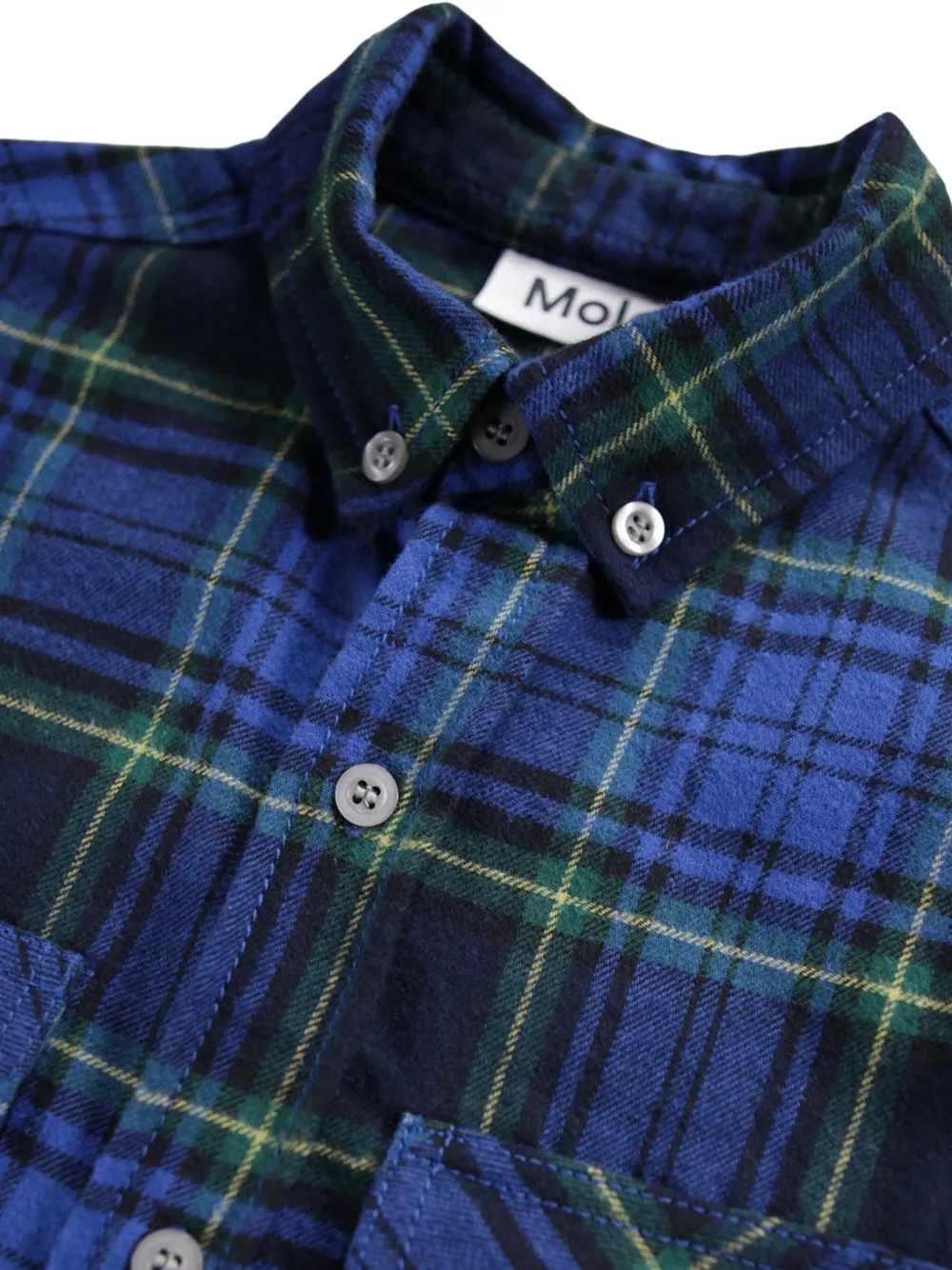 Molo Geruit shirt Blauw