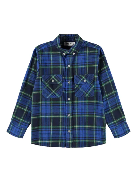 Molo camisa con motivo de cuadros y botones