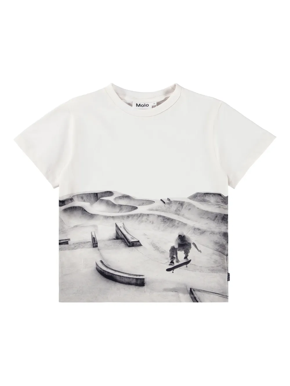Molo T-shirt met skatepark-print Wit