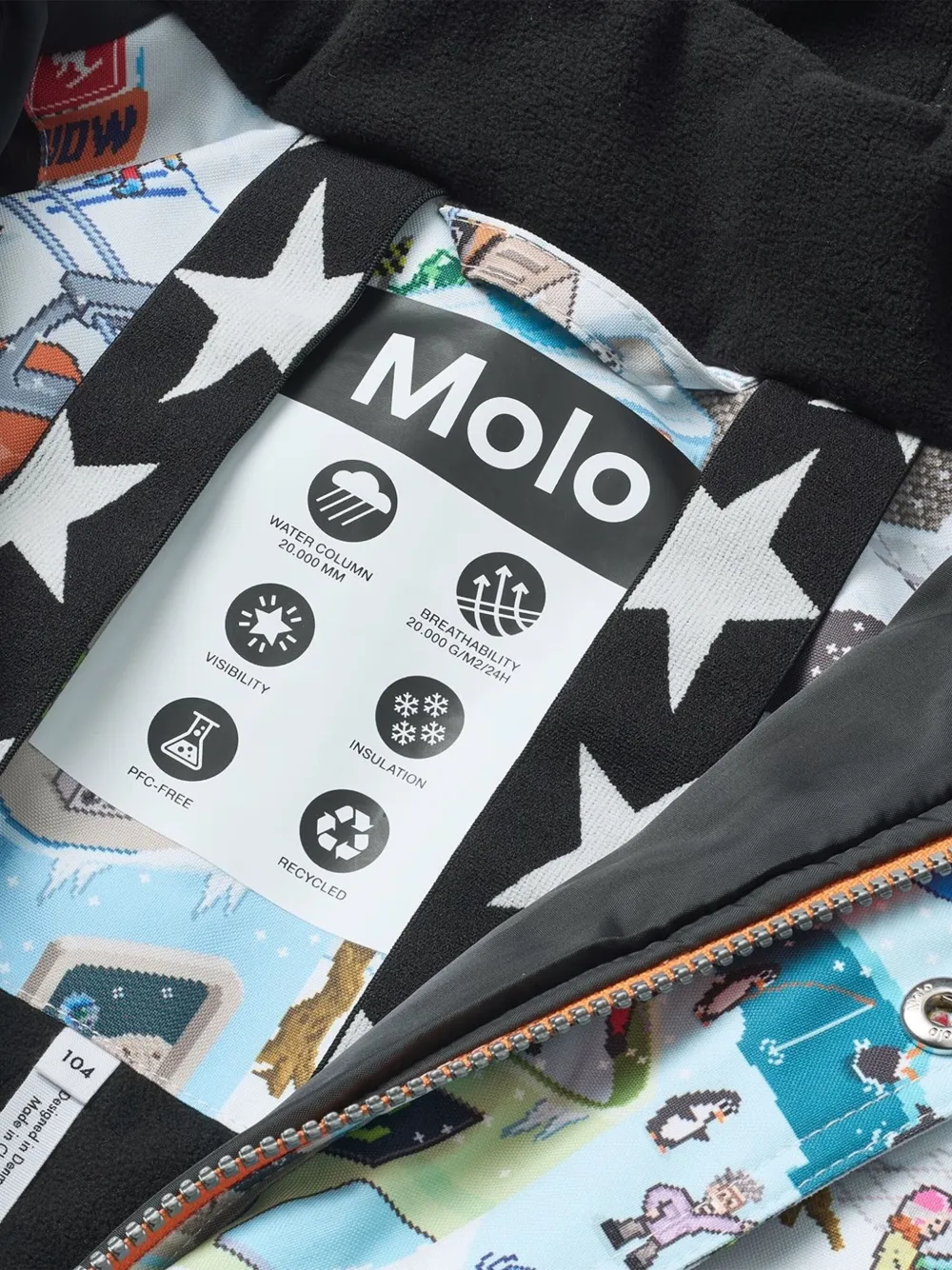 Molo Skipak met grafische print Blauw