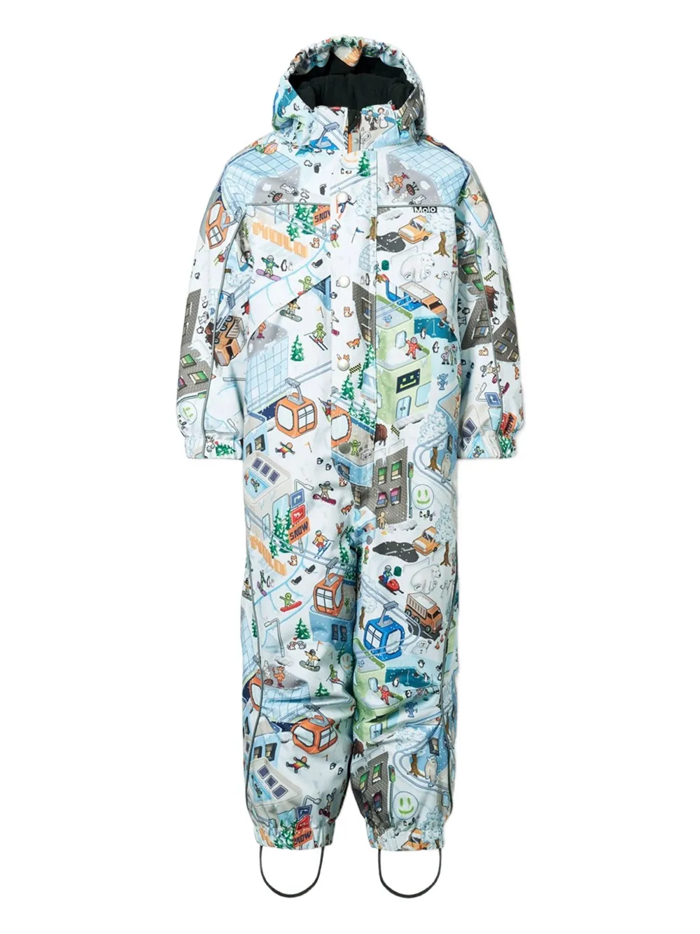 Molo graphic-print snowsuit | Blue | Image 1