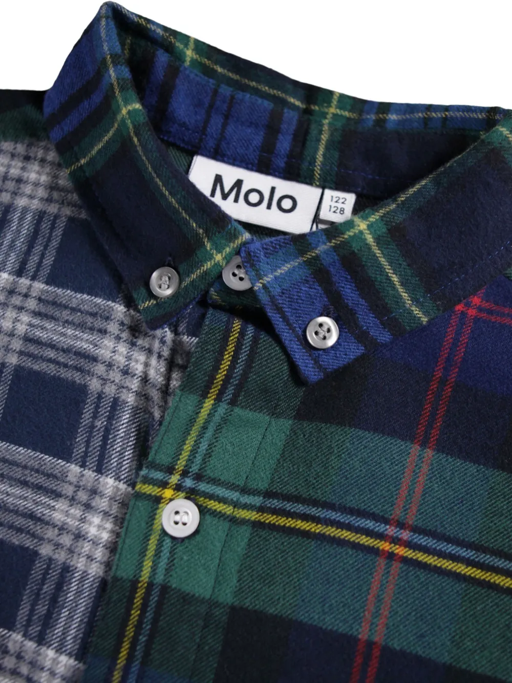Molo Patchwork Checked Shirt In Multi