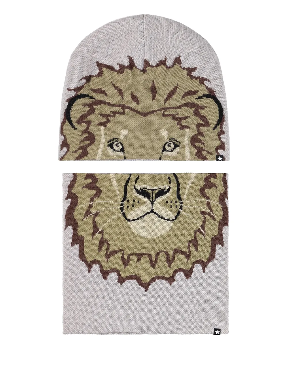 Molo wool-blend beanie set | Grey | Image 1