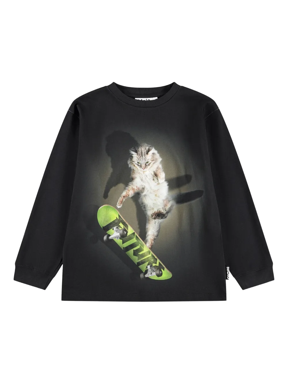 Molo T-shirt met kattenprint Zwart