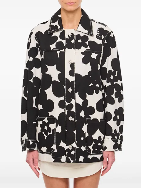 Marni chamarra con estampado floral