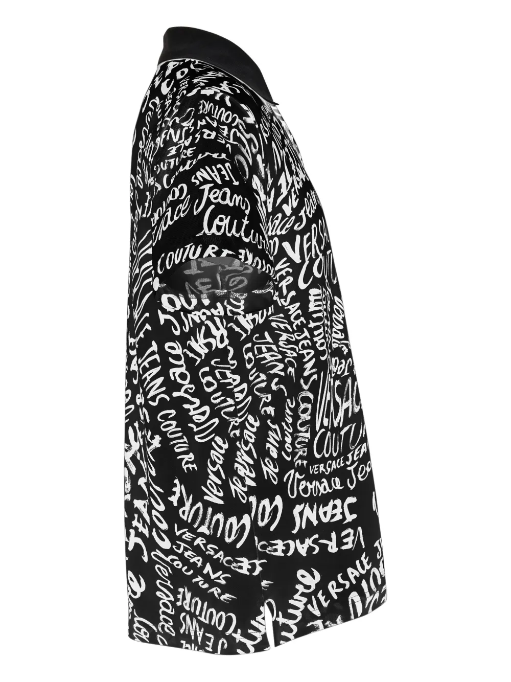 VERSACE JEANS COUTURE LOGO-PRINT POLO SHIRT 