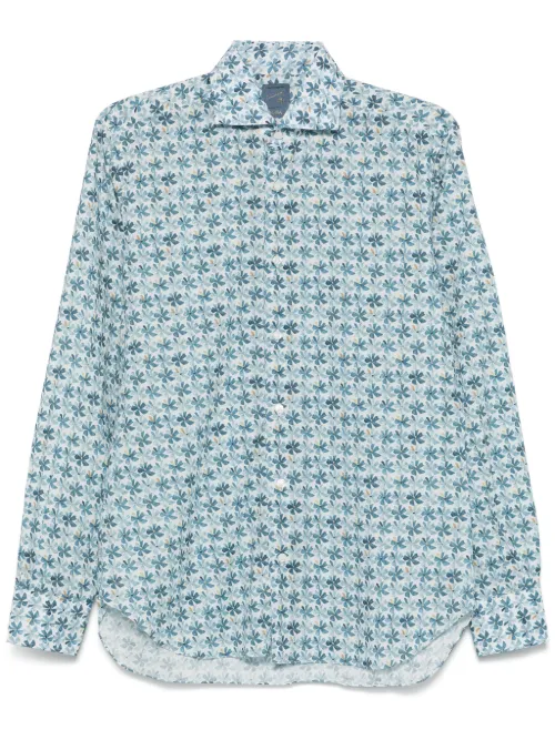 Barba chemise à fleurs - Bleu - Barba - Modalova